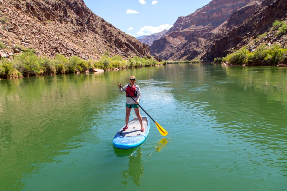 Paddle boarding near Diamond Creek
