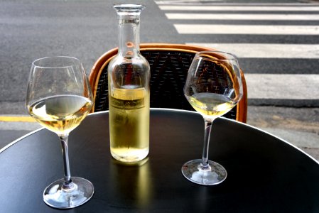 Sidewalk wine photo