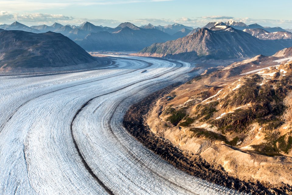 Sunset on the Bremner Glacier photo