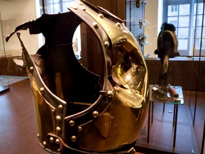 Cuirass worn by Carabinier Faveau, Battle of Waterloo.