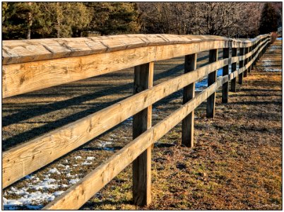Rail fence by the Credit River photo