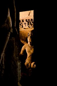 Statue in Elephanta Caves