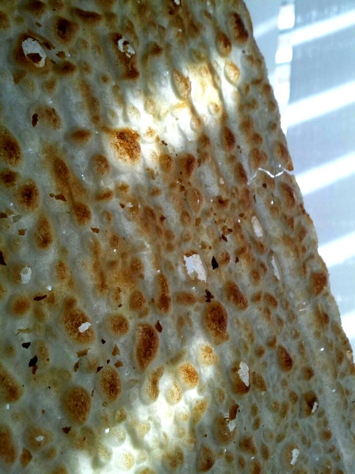 Pane carasau in trasparenza