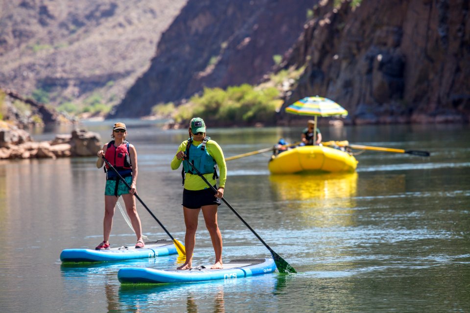 Paddle boarding near Diamond Creek