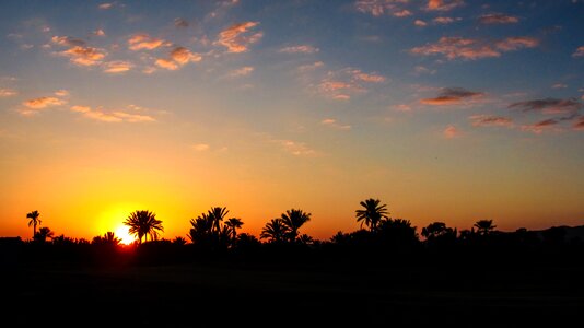 Morocco horizon evening sky photo