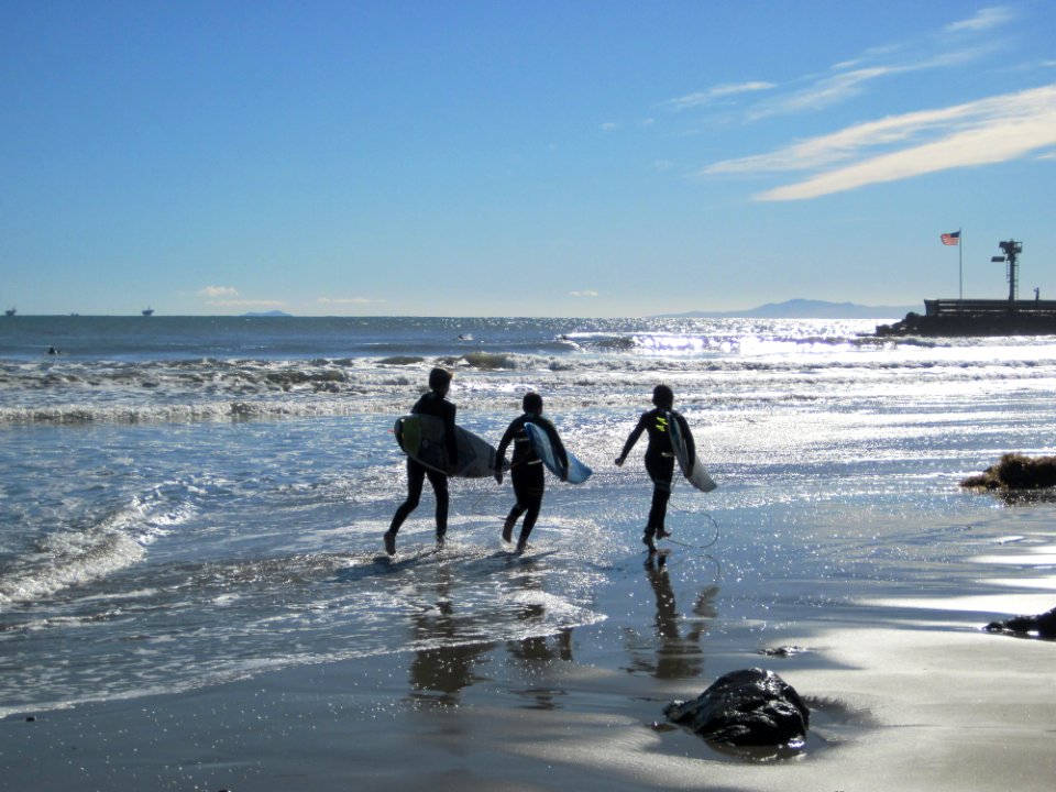 Young surfers