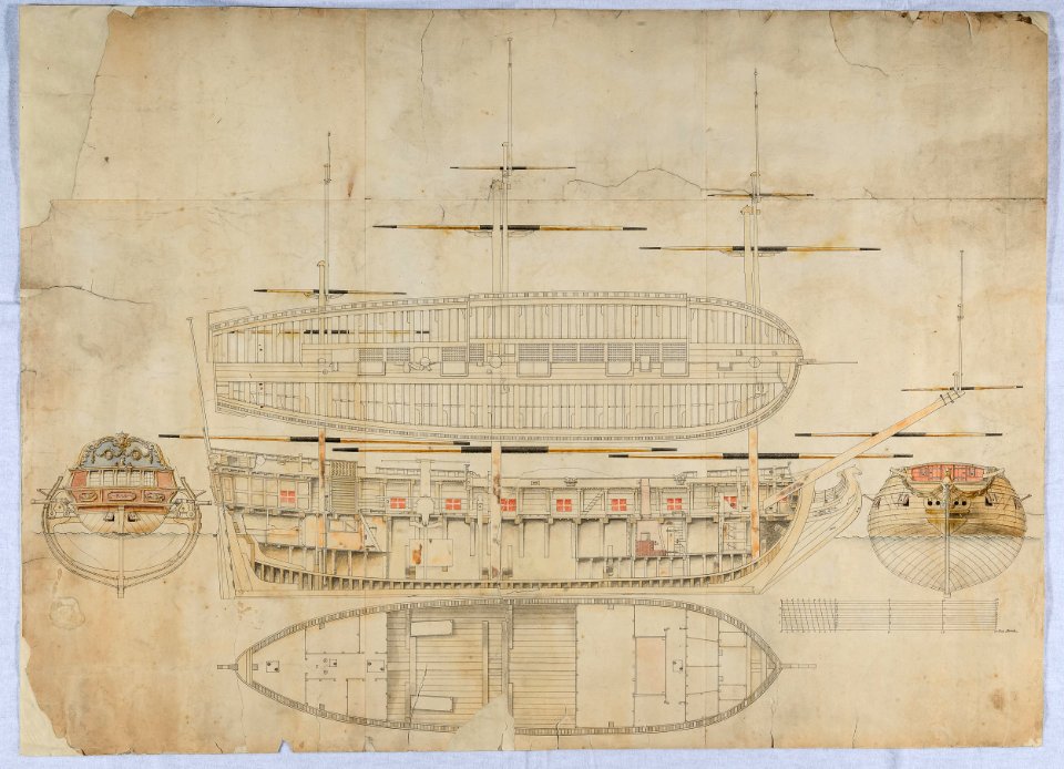 Skibstegninger af den danske flåde 1630-1890 -  Ship drawings of the Danish Navy 1630-1890