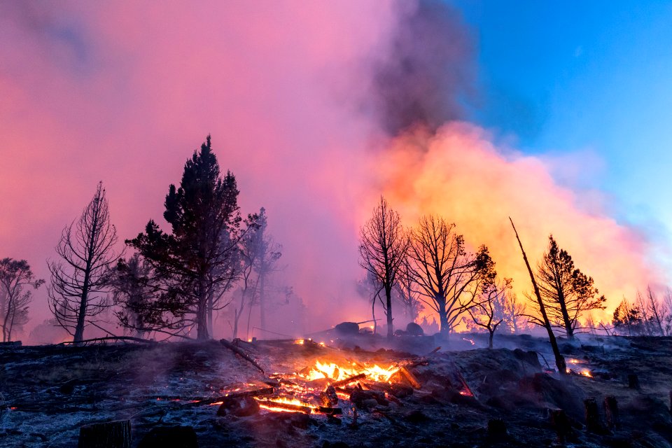 Sunset at the Trout Springs Rx Fire