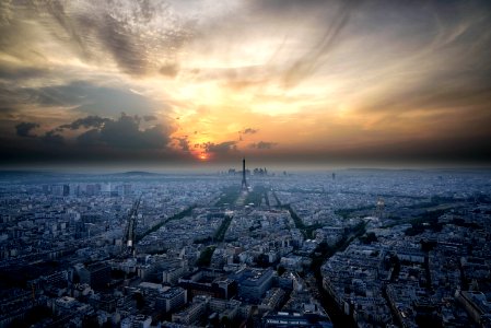 Paris skyline from the Montparnasse Tower photo