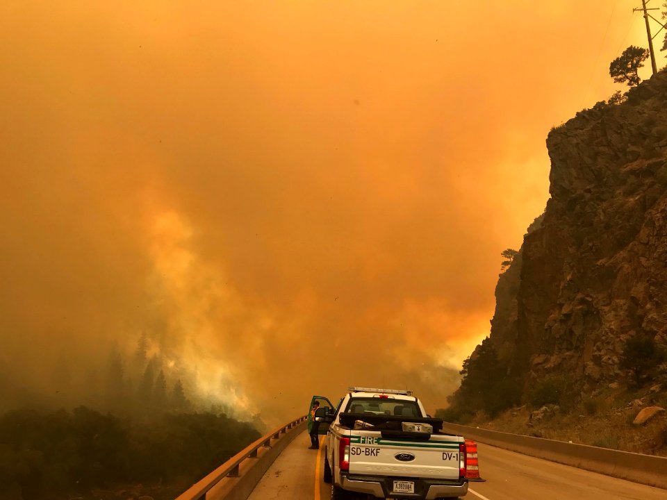 Active fire behavior on Aug. 11th