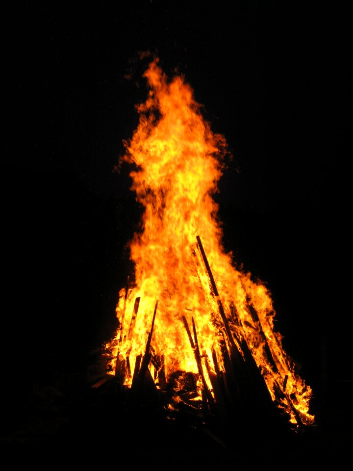Wood fire easter fire campfire
