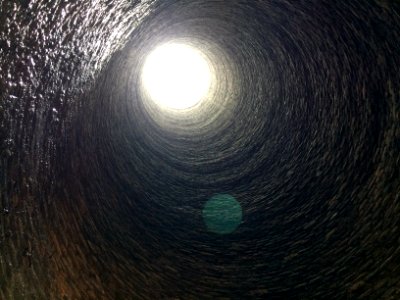 Looking up smokestack