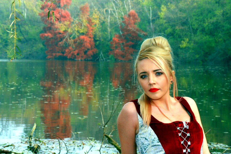 Forest reflection red