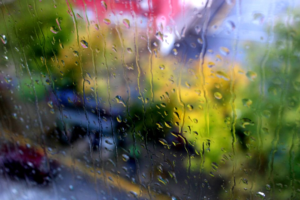 Glass window autumn