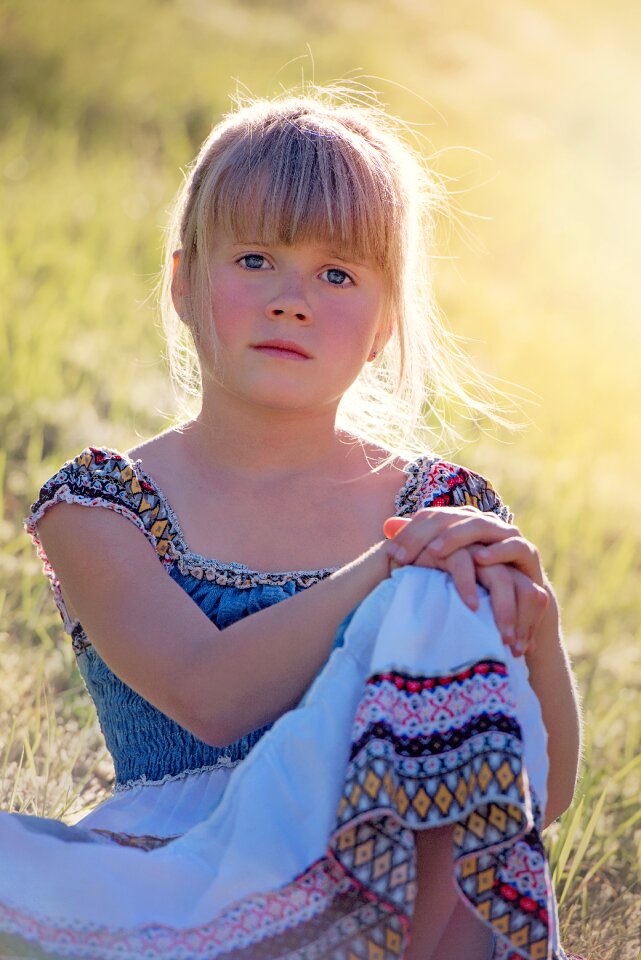 Girl blond face