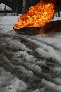 Flame fire smoke photo