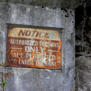 At entrance to BlueBell Mine