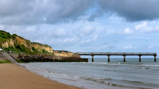 The pier at Vierville-sur-Mer, Omaha Beach, Normandy
