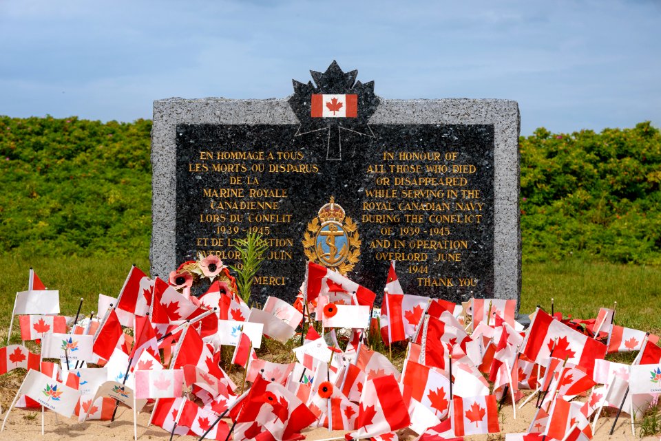 Royal Canadian Navy Memorial Marker, Juno Beach, Normandy