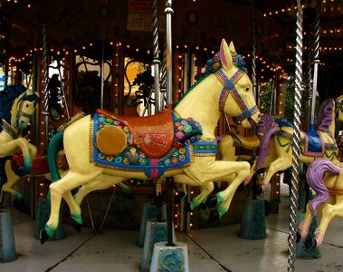 Retro nostalgic merry-go-round