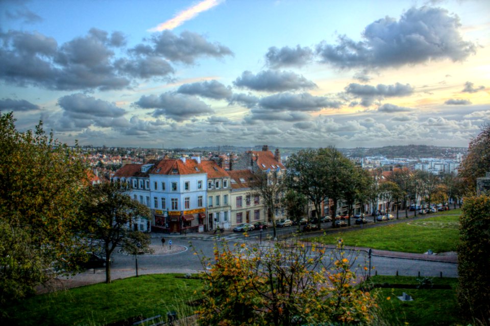 vue haute de la ville de boulogne sur mer