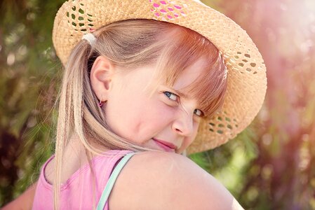 Girl face blond