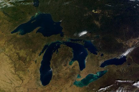 Great Lakes MODIS image