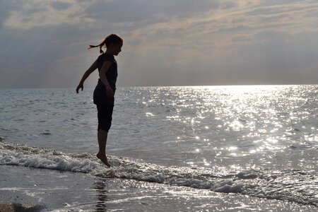Girl sunshine water