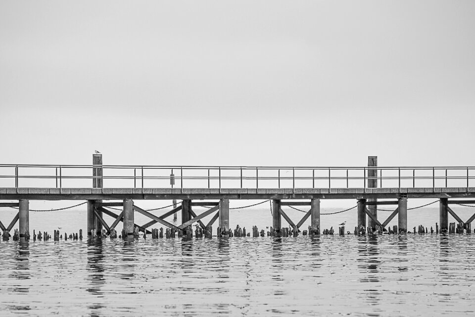 Lake water boardwalk