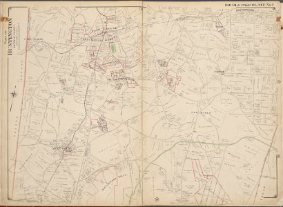 Suffolk County, V. 2, Double Page Plate No. 2 [Map bounded by Elwood, Dix Hills, Half Hollow Hills, Melville, South Huntington, West Hills, Cold Springs]