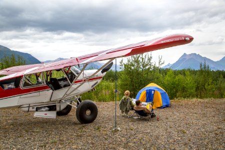 Camping at the McCarthy Airport photo