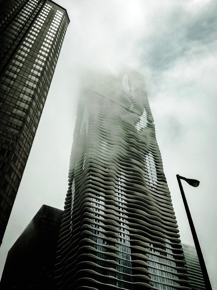 Contemporary skyscraper high