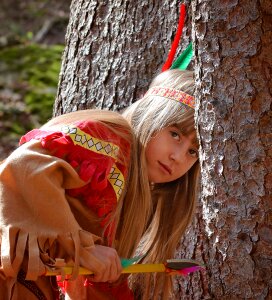 Blond face indians photo