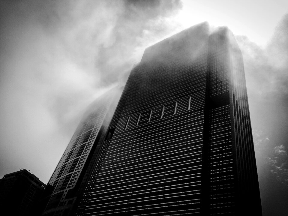 Contemporary skyscraper high
