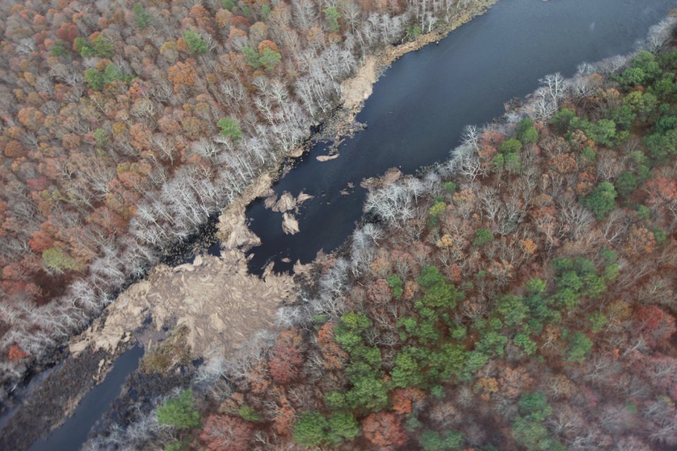 Aerial view of Wertheim National Wildlife Refuge after Hurricane Sandy (NY)