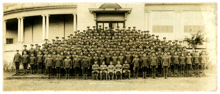 WWI Draft Forestry Battalion 1917-07-04 PNE Grounds, Vancouver