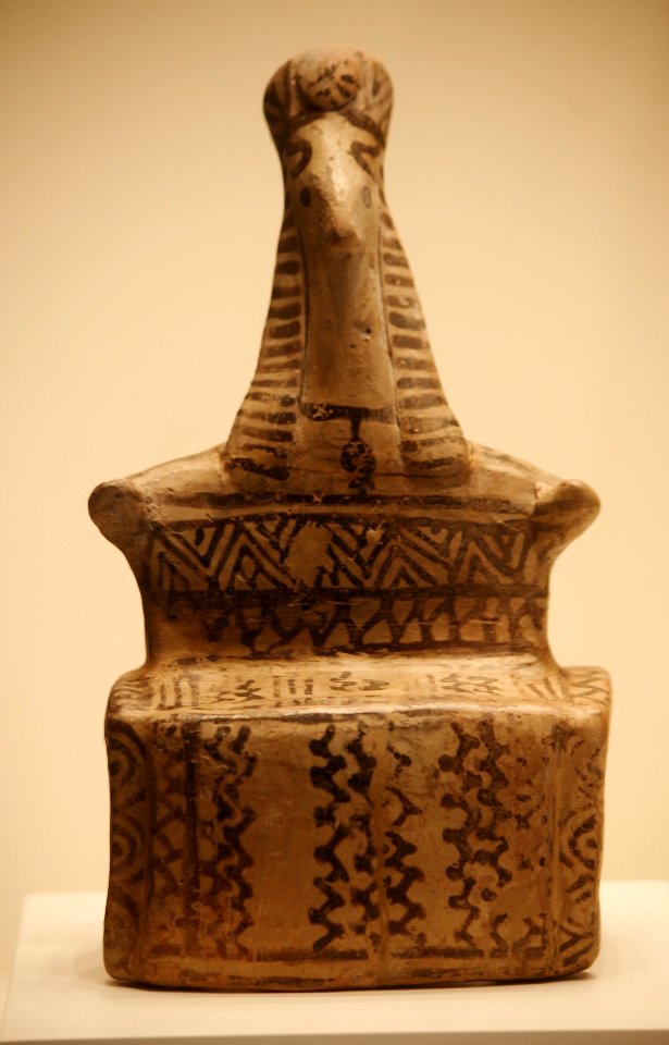 Terracotta Statuette of a Fertility Goddess, Greek made in Boiotia, 600-575 BC.Getty Villa, Malibu, USA