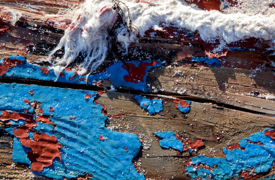 Beach weathered salt