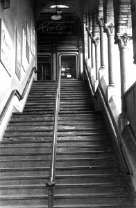 Broad Street station - the Lombardic staircase in 1971 photo