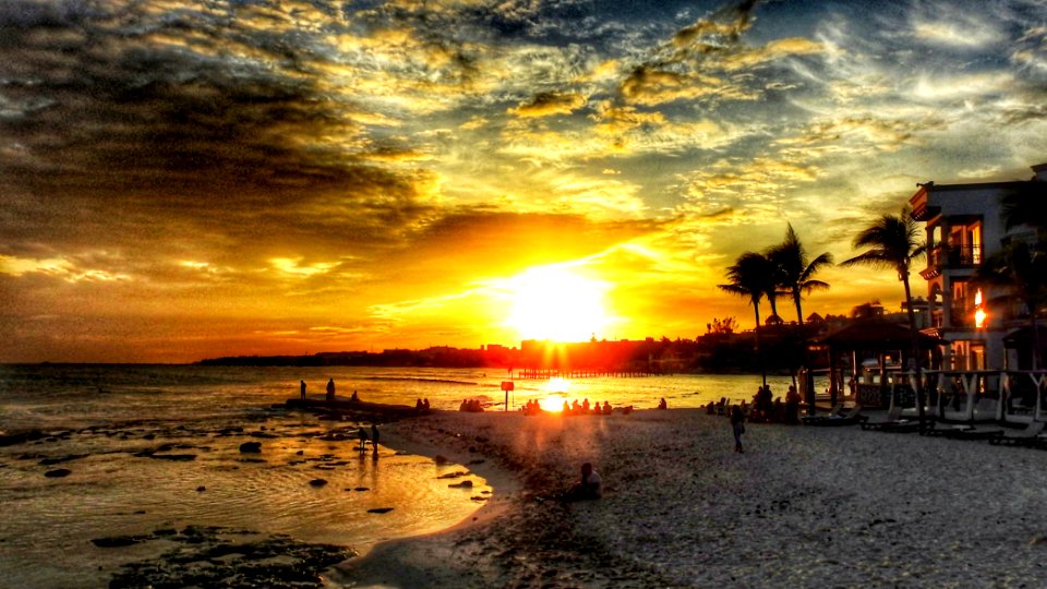 A Sunset in Playa del Carmen