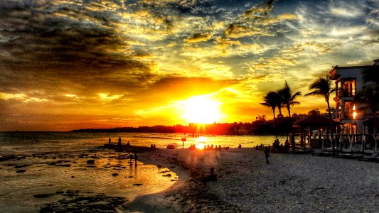 A Sunset in Playa del Carmen photo