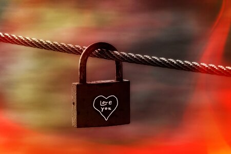 Love padlock love symbol photo