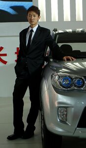 Handsome guy model car