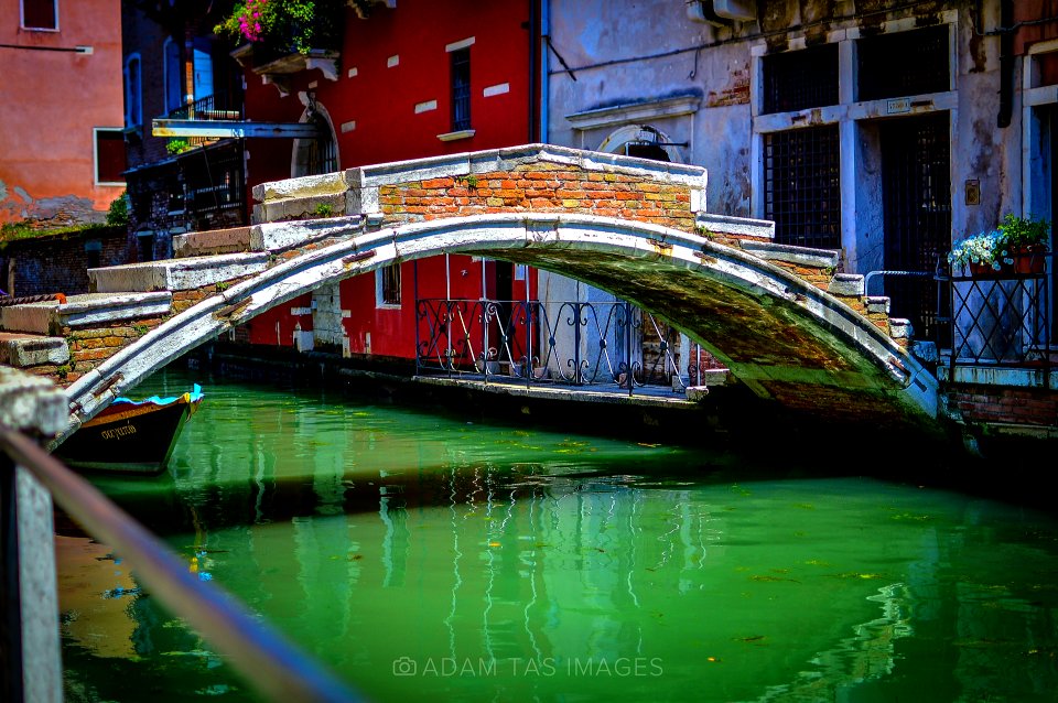 Canal bridge in Cannaregio, Venice, Italy.