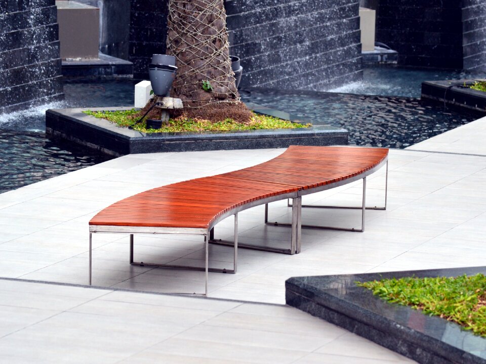 Wood brown sidewalk