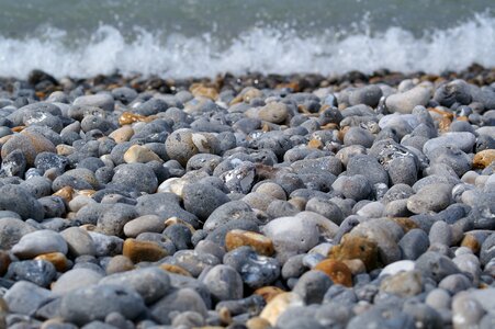 Mediterranean rough sea stones photo