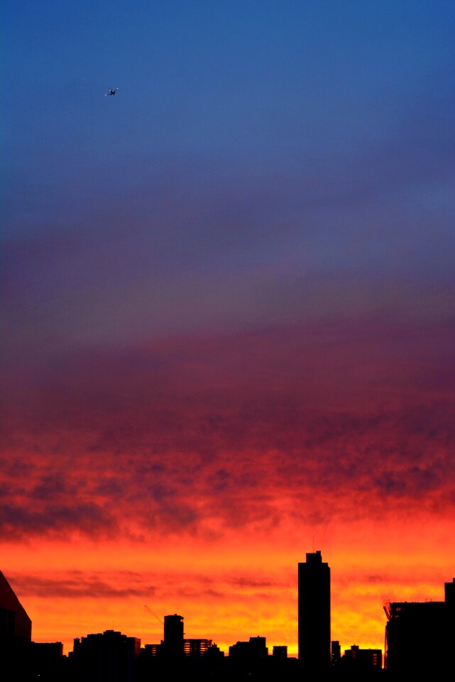 Sunset city cloudscape