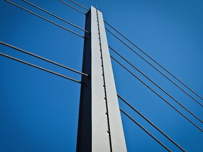 Transition suspension bridge düsseldorf photo