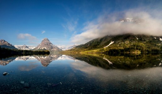 Two Medicine Lake Morning Panorama
