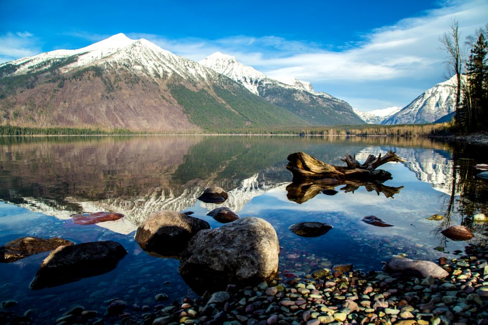 Stanton, Vaught, and McPartland from Lake McDonald Lodge
